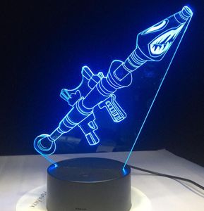 Nachtlichten 3D Touch Remote Control Game Stash Lama Animal Dolls Gun Scar Skin Skin Play Gift Home Decor Change Lava Lamp Droping