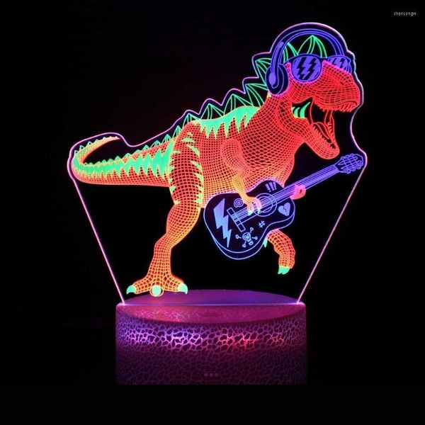 Luces nocturnas, luz Visual 3d, interruptor táctil dinámico colorido, regalo creativo, lámpara de mesa Led para mesita de noche, luz decorativa para dormitorio