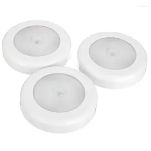 Veilleuses 3 pièces 6 LED infrarouge IR capteur de mouvement lumineux activé applique murale batterie marche/arrêt automatique pour couloir goutte