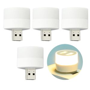 Veilleuses 4pcs Mini Portable Compact LED Lampe Cuisine Plug In Pour Chambre Protection Des Yeux Couloir Salle De Bains USB Lumière Pépinière ReadingNight