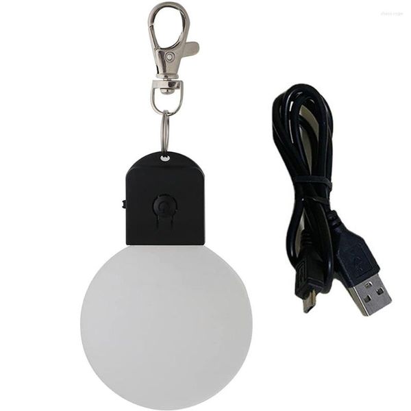 Luces nocturnas, 50 Uds., llavero de luz LED recargable, llavero acrílico, Fob portátil, 7 colores, lámpara DIY, venta al por mayor