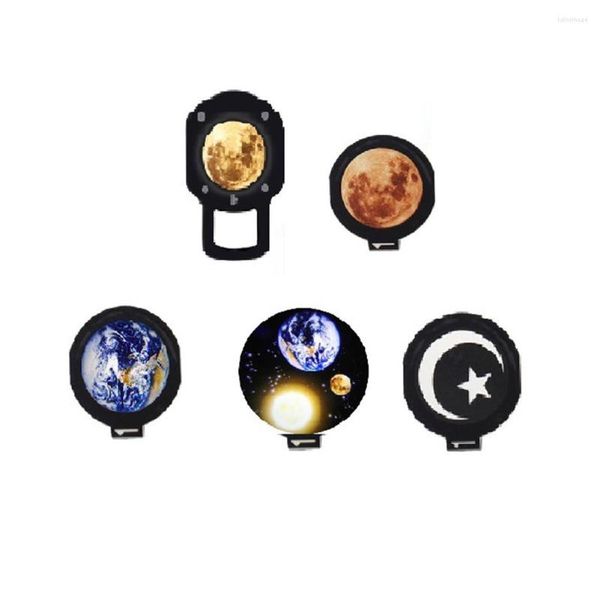 Veilleuses 5 pièces Terre Lune Étoile Projecteur Films Lumineux Chambre D'enfant Lampe De Couchage Décoration Cadeaux Nordique