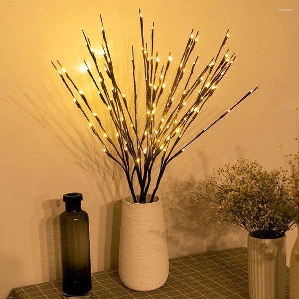 Veilleuses 70cm 20 ampoules LED branche de saule lampe artificielle brindille Vase alimenté par batterie pour fête de mariage fée bricolage décor