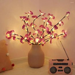 Nachtverlichting 73 cm 20leds Simulatie Orchid Bouquet Licht String LED Desktop Vaas Flower Branch Lamp voor Wedding Year Holiday Party Decor