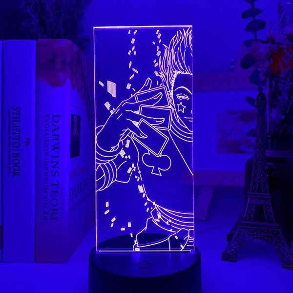 Veilleuses acrylique 3D lumière Led couleur changeante veilleuse pour enfants chambre décoration Anime X lampe cadeau d'anniversaire