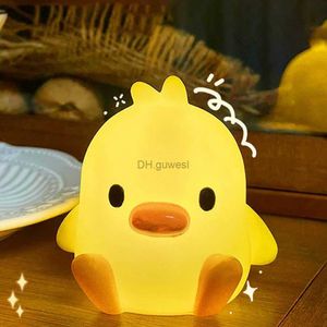 Veilleuses Animal dessin animé canard poulet Led pour lumière douce nuit bébé enfants enfant éclairage décoration de la maison lune lampe YQ240207