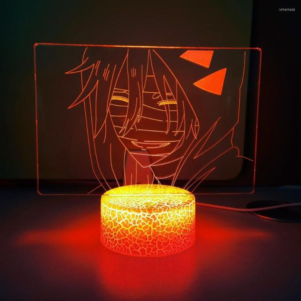 Luces nocturnas Anime lámpara 3d Angel Of Slaughter Zack luz para decoración de dormitorio niños regalo de cumpleaños Manga Drop Ship