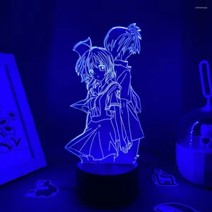 Luces nocturnas Anime Clannad figura Tomoya y Nagisa luz Led 3D regalos para amigos lámpara de Lava decoración de mesa de dormitorio Manga