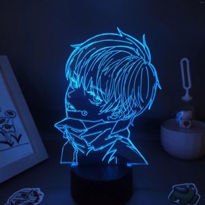 Nachtverlichting Anime Jujutsu Kaisen Figuur Inumaki Toge 3D LED Lava Lampen RGB Slaapkamer Tafel Decor Verjaardag Manga Cadeaus Voor vrienden