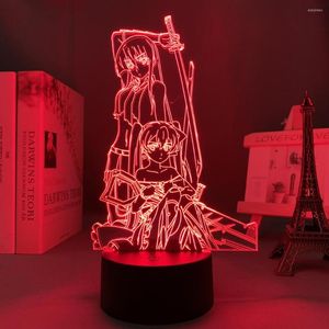 Veilleuses Anime lumière LED Akame Ga tuer pour enfants chambre décoration veilleuse anniversaire cadeau chambre décor bureau 3d lampe Manga