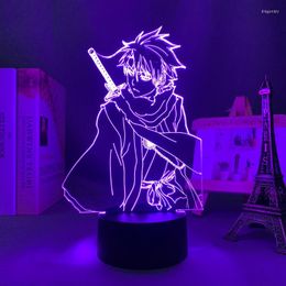 Luces nocturnas de Anime, luz Led Bleach Toshiro Hitsugaya para decoración de dormitorio, regalo de cumpleaños, decoración de habitación, lámpara 3d de Manga