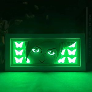 Nachtverlichting Anime Light Box JoJo's Bizarre Adventure Jolyne voor slaapkamerdecoratie Manga Tafel Bureaulamp Anime Lightbox Cool Jolyne Gadget Q231114