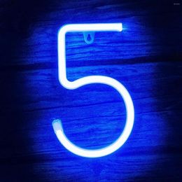 Night Lights Arabe Numerals néon LED Alphabet Numbers Decorative Light Up Words for Wedding Christmas Birthday Party Home Shop Bar