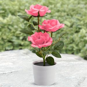 Veilleuses Artificielle Banquet Fleurs Atmosphère LED Rose Forme Lumière Pour Fête Salon Chambre Décoration Cadeau