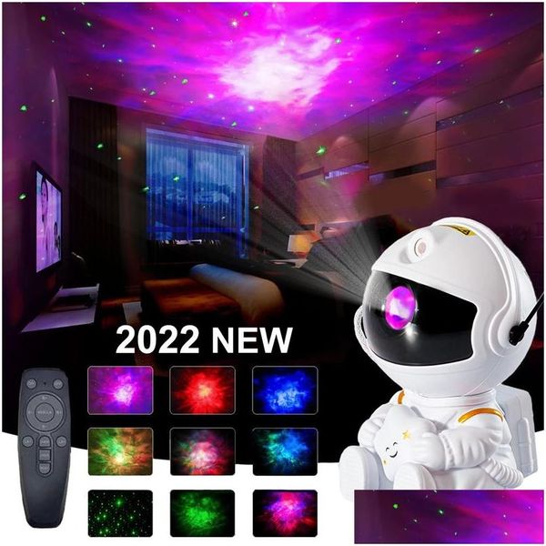 Luces nocturnas Astronauta Luz LED Galaxy Star Proyector Control remoto Fiesta USB Familia Sala de estar Decoración de la habitación Regalo Adorno D DHZBL