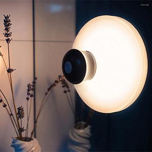 Nachtlichten Automatische lichaamsinductie LED Licht Oplaadbare lampbewegingssensor Sucker Bedide Luces Nocturnas