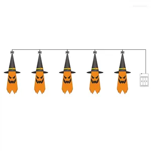 Luces nocturnas con pilas 5 LED Decoraciones Scary Hanging Ghost Wizard Hat