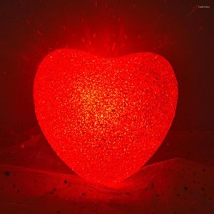 Luces nocturnas de plástico con pilas, decorativas, para el Día de San Valentín, amor, corazón, LED, lámpara de noche, decoración, suministros para el hogar