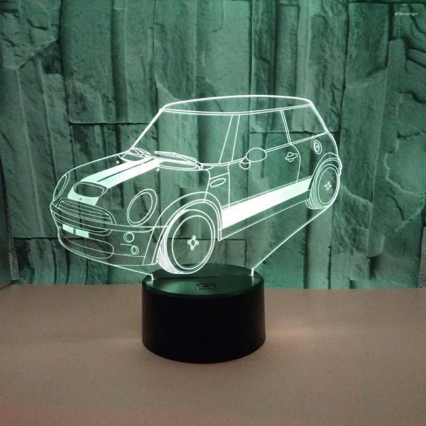 Veilleuses chambre voiture petite veilleuse 3d colorée tactile télécommande cadeau luminaires nouveauté LuminariaKids chambre lampe à LED