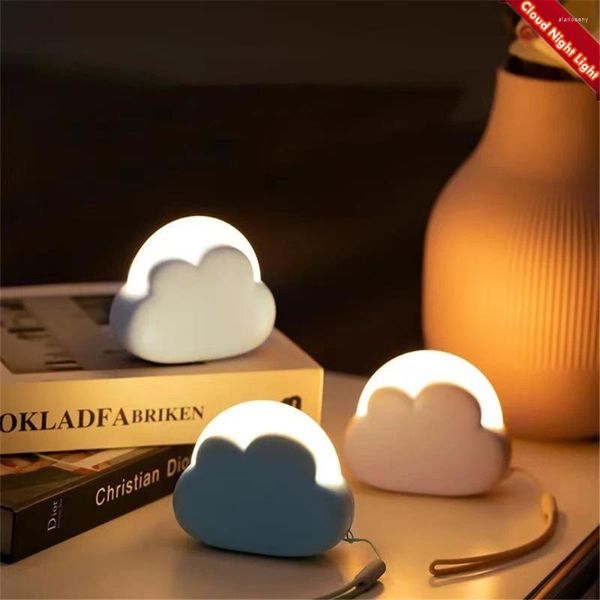 Lumières nocturnes Cloud Light Light Rechargeable Mallfeeding Nightlight Baby Nurserying Kids Girl Boy Bedside Room LED lampe
