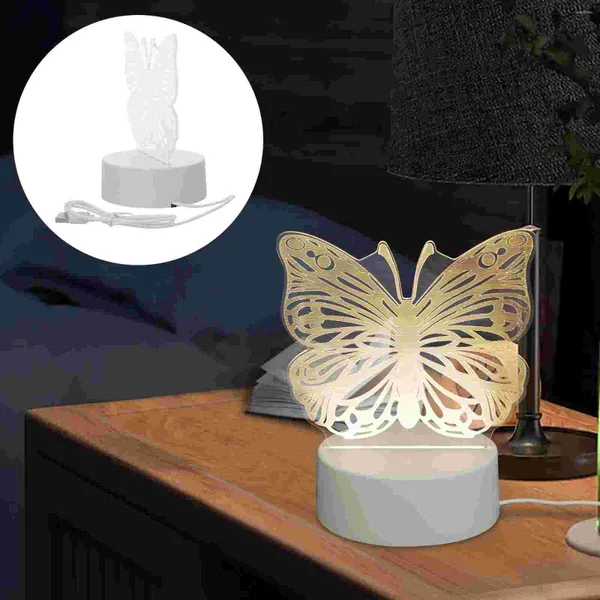 Luces de noche Lámpara de dormitorio Mariposa Luz de noche Mesa decorativa temática