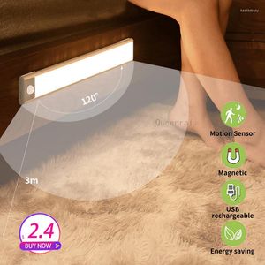 Veilleuses lampe de chambre placards lumière USB capteur de mouvement Rechargeable mouvement Led détecteur de pièce