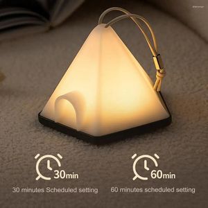 Veilleuses Chambre Lampe de table Camping Lumière LED rechargeable avec minuterie à intensité variable Oeil sans scintillement pour