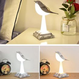 Nachtverlichting Vogelvorm Nachtkastje Lamp Touch Control Afstandsbediening Creatieve Ekster Aroma 1800mAh Slaapkamer Lezen 3 Kleuren Dimmen