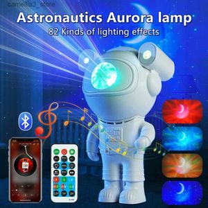 Night Lights Bluetooth Starry Sky Moon Star Galaxy Projector Night Light Astronaut Nebula Galaxy Lighting Night Lamp for Children Gifts Q231114