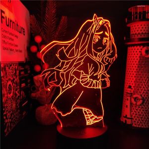 Veilleuses Boku No Hero Academia Eri 3d lumière LED Anime lampe visuelle pour chambre décoration Lampara enfants cadeau