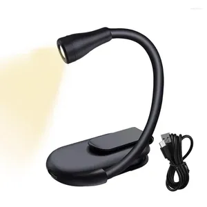 Nachtverlichting Boeklamp Mini Clip-on Light USB-oplaadmodel Reizen met standaard en voor buitenhuis Inwijdingsfeest