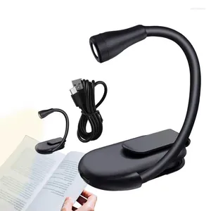 Veilleuses lampe de livre Mini lampe de lecture Portable pince LED Rechargeable petit léger pour le lit