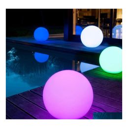 Nachtlichten Brelong Oplaadbare kleur LED Ball Light Sferisch met afstandsbediening Home Pool Party Dimable 12 cm Drop Delivery Lig Dhouw