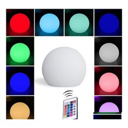 Veilleuses Brelong Rechargeable Couleur Led Ball Light Spherical Avec Télécommande Home Pool Party Dimmable Night 12Cm Drop Delive Otjq4