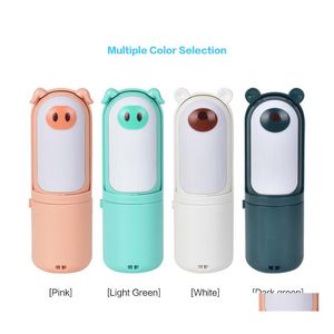 Luci notturne Brelong Usb Portatile Mini Dualuse Fan Luce notturna Giocattolo per bambini Illuminazione Orso Lampada Home Office 1Pc Drop Delivery Lights Indo Oty5J