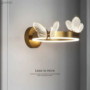 Veilleuses Papillon LED Applique Éclairage Intérieur Pour La Maison Salon Décoration Chambre LED Veilleuses Lampes De Chevet YQ240112