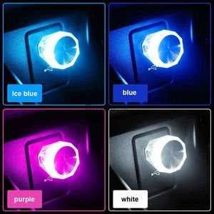 Luces nocturnas Coche Mini USB Luz LED Lámparas de atmósfera para ambiente interior Auto PC Computadora Luz portátil Plug Play YQ240207