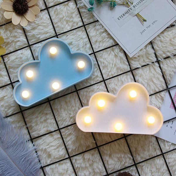 Luces nocturnas de dibujos animados nube/estrella/caparazón/corazón lámpara de mesa LED para la decoración del dormitorio infantil P230331