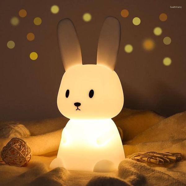 Veilleuses enfants lumière lampe à LED USB rechargeable mignon peluches pour enfants chambre chambre bébé année de noël cadeau