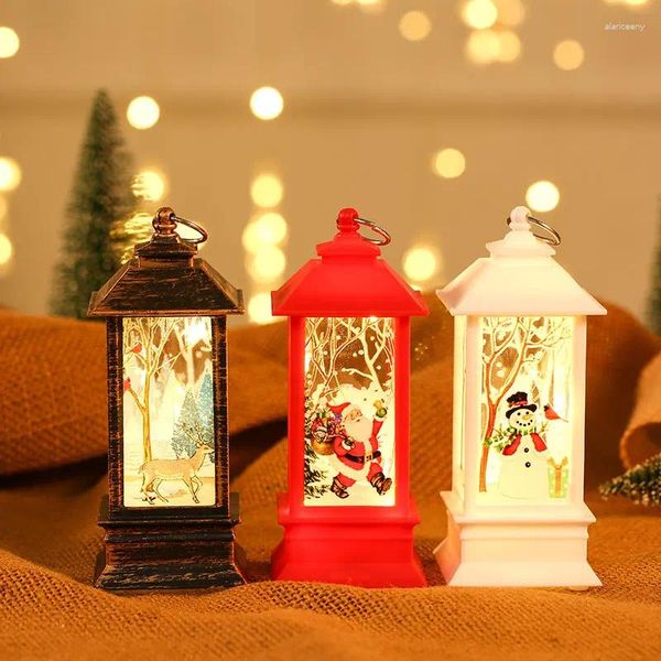 Luces nocturnas, linterna de Navidad, decoración de árbol LED, adornos de ambiente navideño, lámpara de mesa con batería, regalo de Navidad