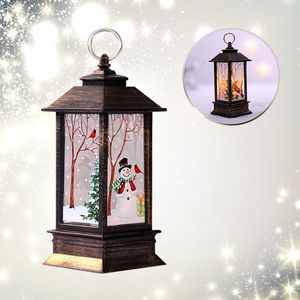 Nachtlichten Kerstmis Lantaarn Licht Santa Claus Sneeuwman LED LAMP Decor voor thuisboom ornament Xmas Gifts Navidad Jaar 2022