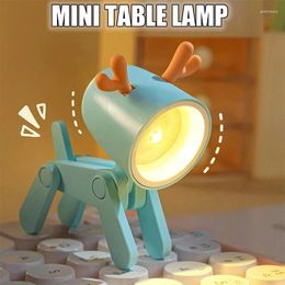 Veilleuses de Noël LED Mini lumière mignonne dessin animé chiot lampe télécommande pour enfants chambre décor chevet cadeaux