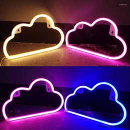 Nachtlichten wolken bord neon lichte led skying lamp nachtlamp bollen decor kamer winkel feest wall art bruiloft batterijbat