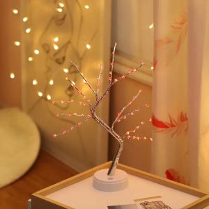 Luces nocturnas, lámpara de mesa de Color, luz led de árbol de luciérnaga llena de estrellas, regalo de cumpleaños