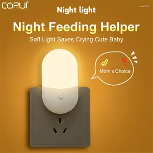 Nachtverlichting CORUI LED-licht noodlamp plug-in met schakelaar twee kleuren stopcontact slaapkamer voor woonkamer nachtkastje