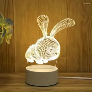 Nachtlichten Creatief 3D Light LED Ambient Desk Lamp Lighting Kids cadeaus