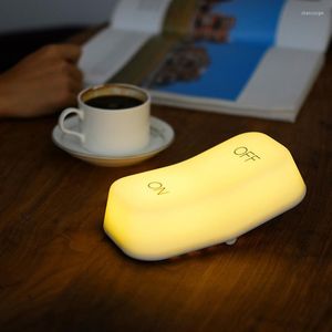 Veilleuses créatives avec capteur de gravité, interrupteur marche-arrêt, lampe LED réglable pour table de chevet, lampe de bureau, cadeau pour enfants, rechargeable par USB, 2 modes