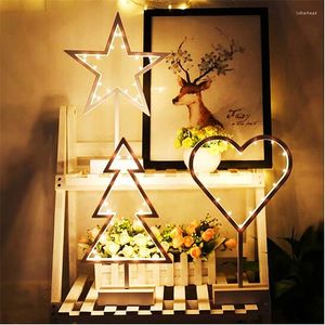 Nachtlichten Creatief Led Licht Hart Star Tree Shape Batterij Power Tafel Lamp Huiskamer Kerstmis Decor Kids cadeau