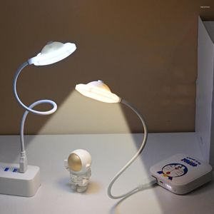 Nachtlichten Creatief draagbaar aangedreven USB -licht Astronaut Shape LED Reading Desk Bureau Lamp Computer toetsenbord