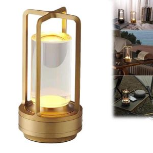 Lanterne en cristal sans fil, petite lampe de Table de nuit, Rechargeable, atmosphère, pour salon, chambre à coucher